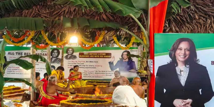 කමලාගේ ජය වෙනුවෙන් ඉන්දියාවේ ගමක පුද ජූජා