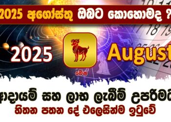 2025 අගෝස්තු ඔබට කොහොමද ?