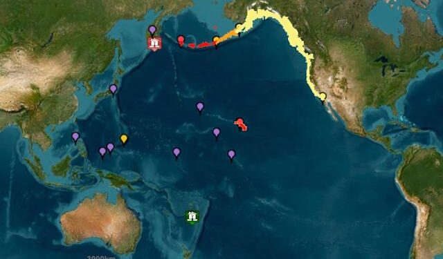 හවායි දුපත් වලටත් සුනාමියේ බලපෑම්