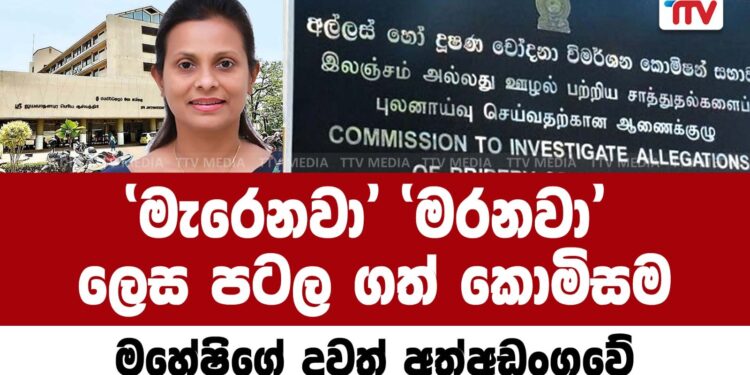 ‘මැරෙනවා’  ‘මරනවා’ ලෙස පටලගත් කොමිසම – මහේෂිගේ දුවත් අත්අඩංගුවේ (video)