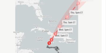 අති බිහිසුණු මෙලිසා සුළි කුණාටුවෙන් ජැමෙයිකාව ලෝක සිතියමෙනුත් අයින්  වෙන ලකුණු