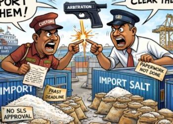 ආනයනික ලුණු බහාලුම් 1000 ක් මාස 6ක් තිස්සේ වරායේ සිරවෙයි