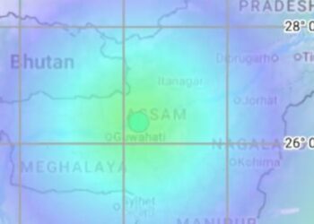 ඉන්දියාවේ ප්රබල භූකම්පනයක්