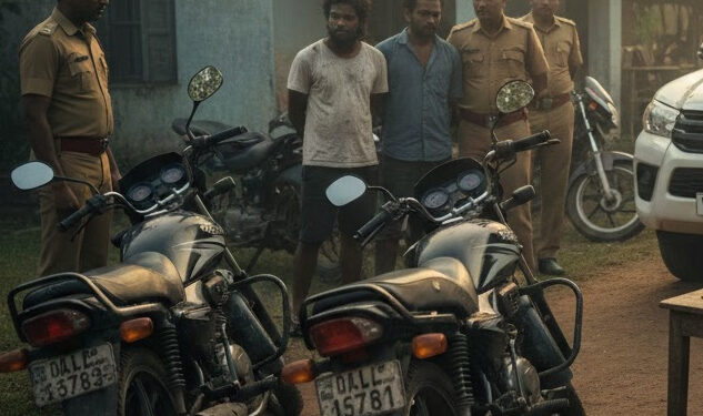 යතුරුපැදි සොරකම් කළ තිදෙනා අත්අඩංගුවට