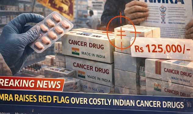 ෆාමසිවල ඉන්දීය පිළිකා නාශක ඖෂධ අධික මිලට අලෙවි කිරීම ගැන ඖෂධ නියාමන අධිකාරියේ දැඩි අවධානය