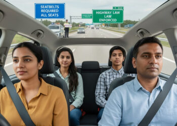 අධිවේගී මාර්ගවල ආසන පටි නීතිය අකුරටම : පසුපස අසුන්වලටත් අනිවාර්යයි