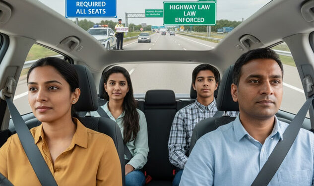 අධිවේගී මාර්ගවල ආසන පටි නීතිය අකුරටම : පසුපස අසුන්වලටත් අනිවාර්යයි