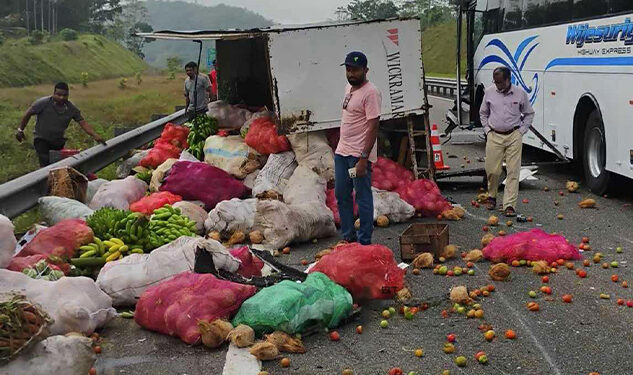 දක්ෂිණ අධිවේගී මාර්ගයේ බරපතල අනතුරක්