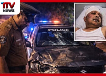බීමත් පොලිස් කොස්තාපල්ගේ මෝටර් රථයේ ගැටී පුද්ගලයකු රෝහලේ : නිලධාරියාගේ වැඩ තහනම්
