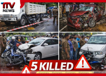 පැය 24ක් තුළ මාරක රිය අනතුරු පහක් : කාන්තාවක් සහ තරුණයින් තිදෙනෙකු ඇතුළු 05 දෙනෙකු ජීවිතක්ෂයට