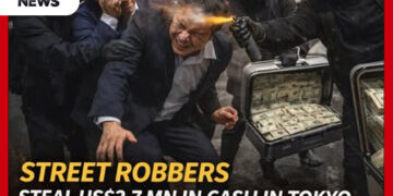 ටෝකියෝ නුවරමැද්දේ කෝටි 80කට අධික මංකොල්ලයක්: සූට්කේස් තුනක තිබූ ඇමරිකානු ඩොලර් මිලියන 2.7ක් කොල්ලකයි