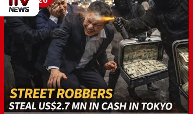 ටෝකියෝ නුවරමැද්දේ කෝටි 80කට අධික මංකොල්ලයක්: සූට්කේස් තුනක තිබූ ඇමරිකානු ඩොලර් මිලියන 2.7ක් කොල්ලකයි