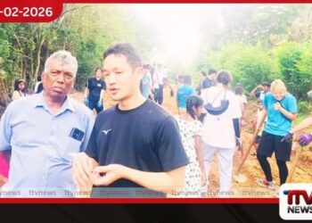 ජපන් සරසවි සිසුහු 15ක් වැලිකන්දේ අබලන් මාර්ගයක් කොන්ක්රීට් කරති
