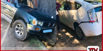 ඇල්ල බිංගෙය අසලදී තිරිංග අක්‍රීය වූ කැබ් රථයක් අනතුරකට ලක්වෙයි