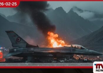 තුර්කි ගුවන් හමුදාවට අයත් F-16 යානයක් කඩා වැටේ