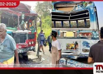 පුවක්පිටිය තුම්මෝදරදී ලංගම බස් රථයක් සහ පෞද්ගලික බස් රථයක් ගැටෙයි