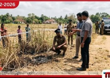 බෙම්මුල්ල වෙල්යායක තිබී පිළිස්සී මියගිය පුද්ගලයෙකුගේ මළසිරුරක් හමුවෙයි