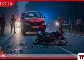 දඹුල්ලේදී යතුරුපැදියක් වෑන් රථයක ගැටෙයි! තරුණයන් දෙදෙනෙකු එතැනම මරුට