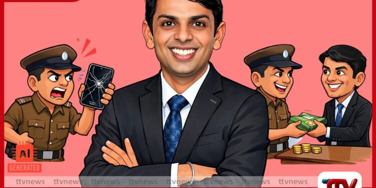 ආරක්ෂක නිලධාරියෙකුගේ  දුරකථනයට හානි කිරීමේ සිද්ධිය