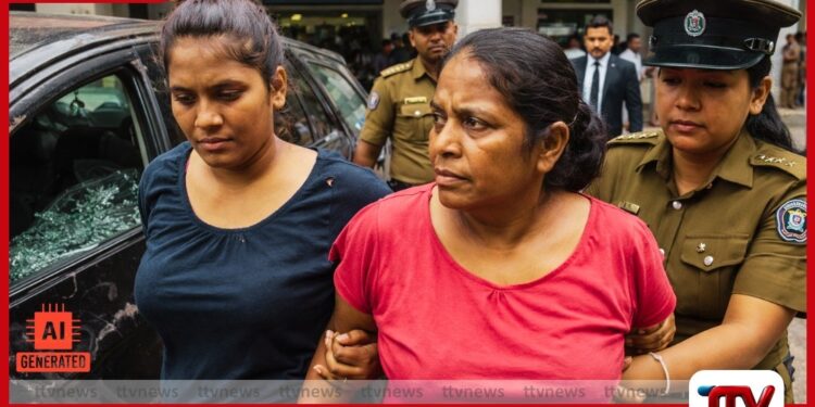 නුගේගොඩ අධිකරණයේදී  නීතිඥයින්ට තර්ජනය කර  වාහනයට පහරදීමේ සිද්ධියට  සැකකාරියන් දෙදෙනෙකු කොටුවෙයි