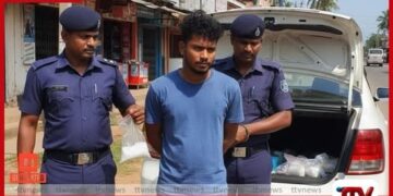 මෝටර් රථයකින් අම්බලන්තොටදී ‘අයිස්’ බෙදාහළ 20 හැවිරිදි තරුණයෙක් අත්අඩංගුවට