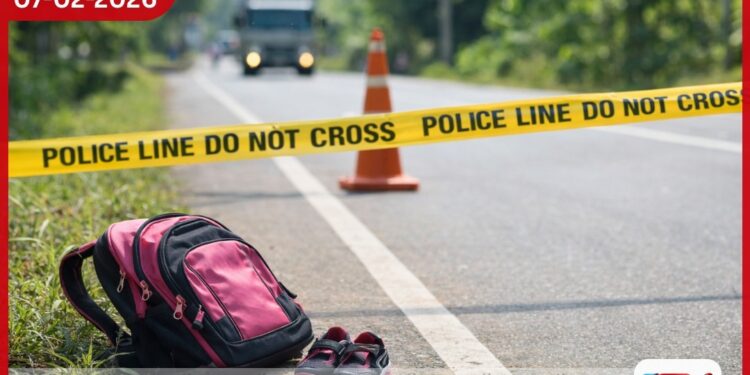 ලොරි රථයක ගැටී 11 හැවිරිදි පාසල් සිසුවියක් ජීවිතක්ෂයට