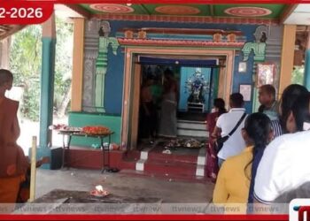 කෝවිලේ අයිතිය  හිමිකර ගැනීමට  උත්සාහ කළ කාන්තාවක් නිසා  උණුසුම් තත්ත්වයක්