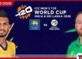 අයර්ලන්තය පරදා ශ්‍රී ලංකාවට ලකුණු 20ක ජයක්