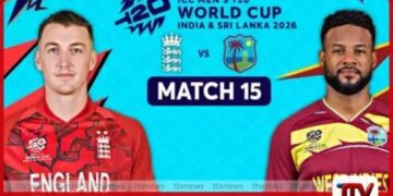 T20 ලෝක කුසලානය:  එංගලන්තයට එරෙහිව  කොදෙව්වන්ගෙන් 197ක  ලකුණු  පුවරුවක්