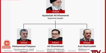 කමේනි සහ ඉහළ පෙළේ හමුදා නායකයින් මියයයි