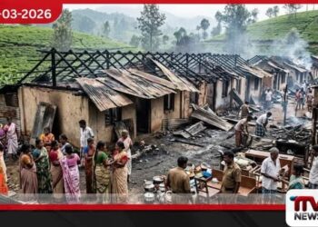 ලිදුල වෝල්ට්‍රීම් වතුයායේ ගින්නකින් නිවාස 10ක් විනාශයි – 35ක් අවතැන්