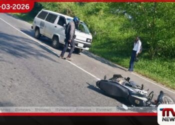 තැන්නෙකුඹුර – ඉලුක්මෝදරදී  යතුරුපැදියක් සහ  වෑන් රථයක් ගැටී  අනතුරක්