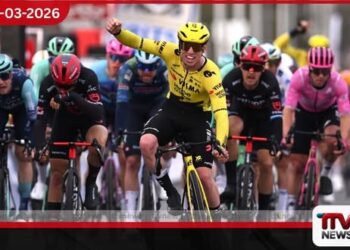 බ්‍රිතාන්‍යයේ මැතිව් බ්‍රෙනන් කුර්න්-බ්‍රසල්ස්-කුර්න් සයිකල් තරගයෙන් ඓතිහාසික ජයක් ලබයි