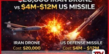 ඉරානය එල්ල කරන  ඩොලර් විසිදාහක ඩ්‍රෝනයක් විනාශ කිරිමට ඩොලර් ලක්ෂ හතළිහත් 120ත් අතර ප්‍රතිමිසයිලයක්  ඇමරිකාවට වැයවේ