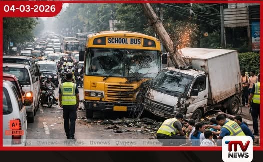 රත්තනපිටියේදී පාසල් බසයක් සහ ලොරියක් ගැටේ