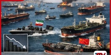 හෝමුස් සමුද්‍ර සන්ධියේ දැවැන්ත නෞකා තදබදයක්