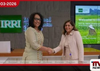 අග්‍රාමාත්‍ය හරිනි අමරසූරිය  පිලිපීනයේ ජාත්‍යන්තර වී පර්යේෂණ  ආයතනයේ නිරීක්ෂණයක