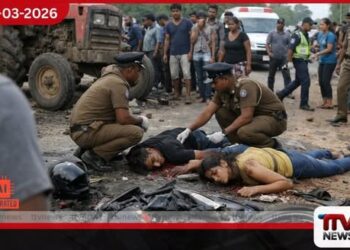 යාපනයේදී සිදුවූ දරුණු රිය අනතුරකින් එකම පවුලේ සහෝදරයා සහ සහෝදරිය ජීවිතක්ෂයට