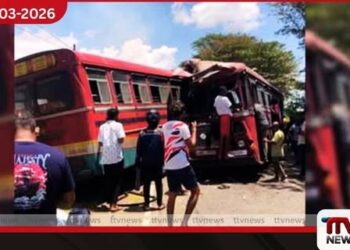 ලංගම බස් රථ දෙකක් ගැටී සිදු වූ අනතුරකින් තිදෙනෙකු ජීවිතක්ෂයට පස්දෙනෙකුට තුවාල