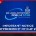 ගෝලීය තත්ත්වයන් හමුවේ ‘ශ්‍රී ලංකා ආයෝජන සමුළුව 2026’ කල් දමයි