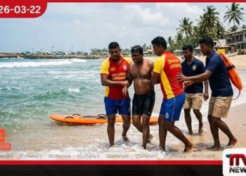 හික්කඩුවේදී දියේ ගිලෙමින් සිටි ඉන්දියානු ජාතිකයෙකු ජීවිතාරක්ෂක නිලධාරීන් බේරාගනී