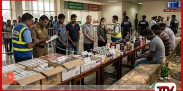 රුපියල් කෝටියකට අධික  විදේශීය දුම්වැටි සහ සුවඳවිලවුන් තොගයක්  සමඟ සැකකරුවන් පස්දෙනෙකු කටුනායකදී දැලට