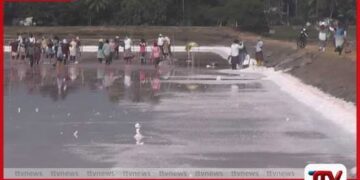 හම්බන්තොට මහලේවායේ යල කන්නයේ ලුණු අස්වනු නෙලීම ඇරඹෙයි