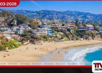 කැලිෆෝනියාවේ ලගුනා බීච් හි  හදිසි අනතුරු ඇඟවීමේ සිරනු නාද වීම නිසා  ජනතාව කලබලයට පත්වෙයි