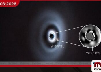 විද්‍යාඥයින් විසින් ළදරු තරුවක් වටා  යෝධ වායු ග්‍රහලෝක දෙකක්  නිර්මාණය වන අයුරු හඳුනා ගනී