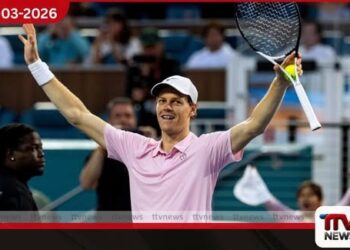 වැස්සෙන් බාධා වූ මියාමි අවසන් තරඟය ජයගනිමින් ජැනික් සිනර් සන්ෂයින් වාර්තාව තබයි