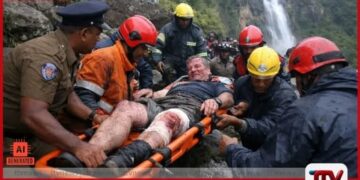 ලවර්ස් ලීප් දිය ඇල්ලේ  සෙල්ෆි ගැනීමට ගිය විදේශිකයෙක්  ප්‍රපාතයකට ඇද වැටෙයි