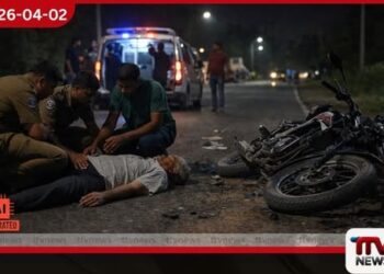 තලෙයිමන්නාරමේදී යතුරුපැදියක් පෙරළී සිදුවූ අනතුරකින් 65 හැවිරිදි පුද්ගලයෙකු ජීවිතක්ෂයට