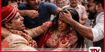 ඉන්දියාවේ මංගල උත්සවයකදී  මත්පැන් ඉල්ලා මනාලයාට සහ  මනාලියට පහර දෙයි