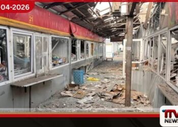 යුක්රේන වෙළඳපොළකට  රුසියානු ඩ්‍රෝන ප්‍රහාරයක්  එල්ල වෙයි